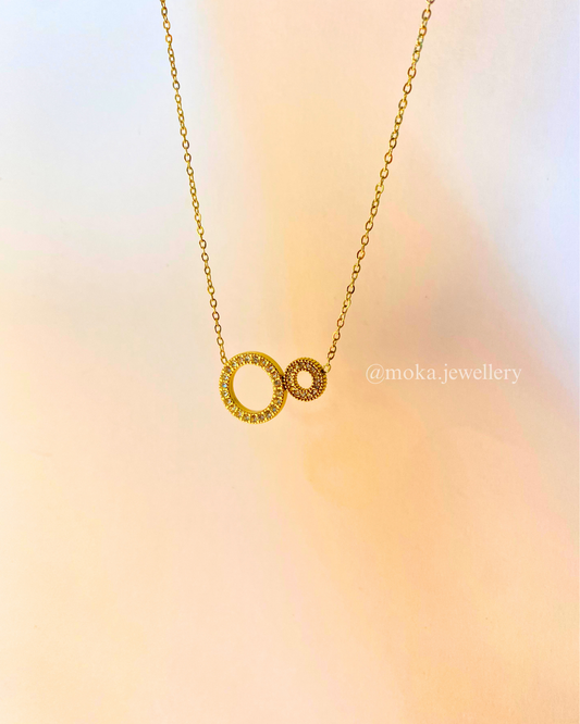 Twin Circle Necklace