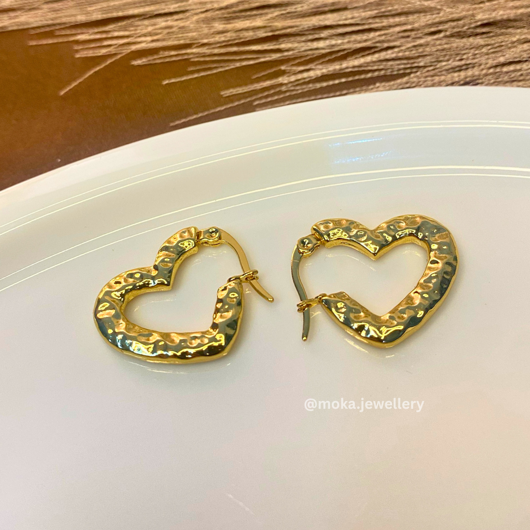 Molten Muse Heart Hoops