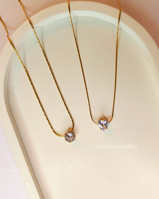 Zara - The Round Solitaire Necklace