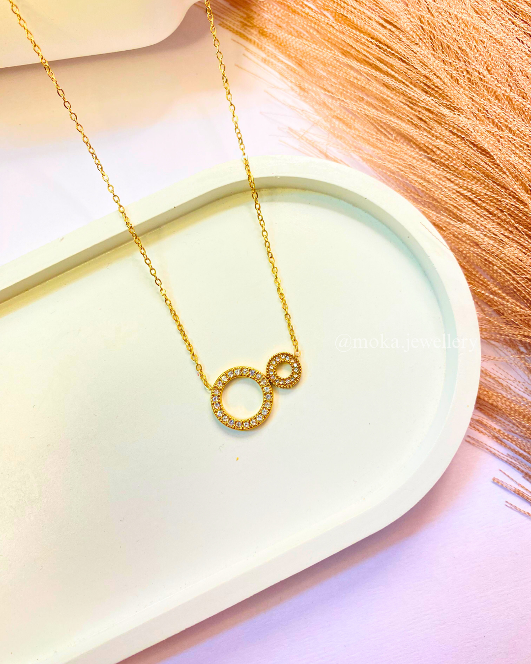 Twin Circle Necklace